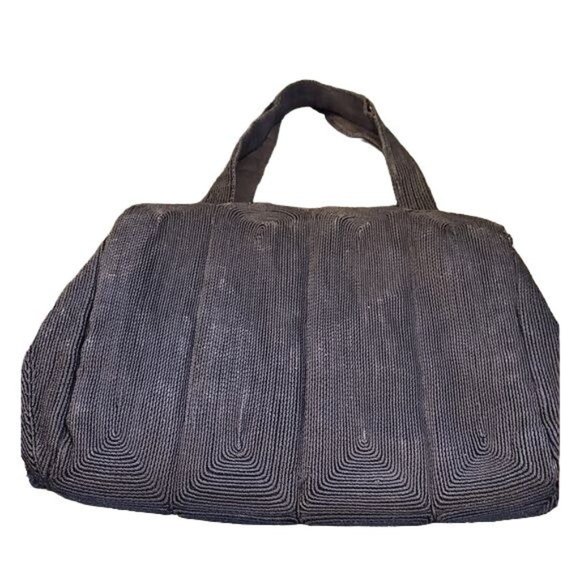 1940s Black Cord Purse With WWII Aviation Cadet Pin and Monogram Initials Pin - Picture 7 of 16